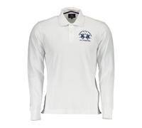 La Martina, Homme, Tops, Blanc, Taille: 2XL Polo Manches Longues Blanc Homme