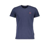 La Martina, Homme, Tops, Bleu, Taille: XL Tee-shirt Élégant Col Rond en Coton avec Broderie
