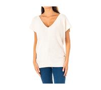 La Martina - Jersey Manches Courtes Coupe Classique - Femme - Pulls - Blanc - Taille: 40 FR