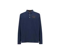La Martina - L/S Polo Heavy Jersey - Homme - Tops - Bleu - Taille: L