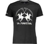 La Martina Logo T-shirt manches courtes col rond Noir : Taille - M Taille : M