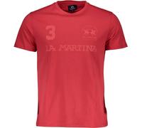 La Martina Logo T-shirt manches courtes col rond rouge : Taille - M Taille : M
