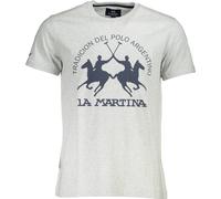 LA MARTINA LOGO TSHIRT GRIS RONDE : Taille - M Taille : M