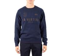 La Martina - Maille à col rond - Homme - Pulls - Bleu - Taille: L