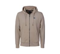 La Martina MCF011 Hoodie Homme Zip Beige Coton Regular Logo Brodé