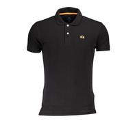 La Martina, Homme, Tops, Noir, Taille: S Polo en Coton Noir Slim Fit