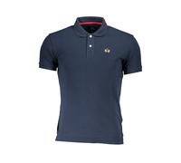 La Martina - Polo élégant slim fit avec détails contrastants - Homme - Tops - Bleu - Taille: XL