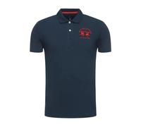 La Martina - Polo en coton à manches courtes - Homme - Tops - Bleu - Taille: M