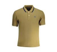 La Martina, Homme, Tops, Vert, Taille: S Polo en Coton Vert avec Détails Contrastés