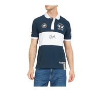 La Martina - Polo en Jersey de Coton Bleu - Homme - Tops - Bleu - Taille: L