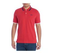 La Martina - Polo Moderne et Élégante à Manches Courtes - Homme - Tops - Rouge - Taille: S