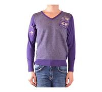 La Martina - Pull en maille à col en V - Homme - Pulls - Violet - Taille: S