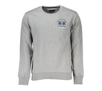La Martina, Homme, Sweatshirts et sweats à capuche, Gris, Taille: XL SweaT-shirt Gris avec Logo Brodé