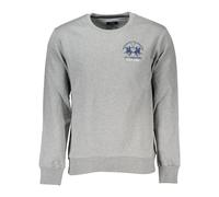 La Martina - SweaT-shirt Gris avec Logo Brodé - Homme - Sweatshirts et sweats à capuche - Gris - Taille: 2XL