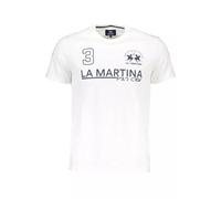 La Martina T-shirt en coton blanc pour homme, blanc, Taille M