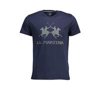La Martina - T-shirt en coton élégant bleu - Homme - Tops - Bleu - Taille: 2XL