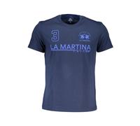 La Martina - T-shirt Homme en Coton Bleu - Homme - Tops - Bleu - Taille: M