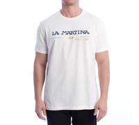 La Martina T-shirt en coton blanc pour homme, blanc, Taille M