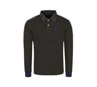 La Martina T-Shirt 'MBP300' brun foncé / blanc, Taille S