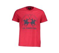 La Martina - Tee Rose Élégant avec Élégance Intemporelle - Homme - Tops - Rouge - Taille: XL