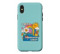 La Maternelle me Manque, C'est déjà Le dernier Jour d'école | Retro Groovy Coque pour iPhone X/XS