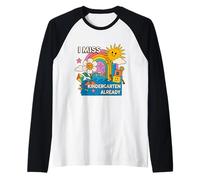 La Maternelle me Manque, C'est déjà Le dernier Jour d'école | Retro Groovy Manche Raglan