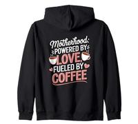 La maternité alimentée par l'amour et alimentée par Le café | Busy Mom Life Sweat à Capuche