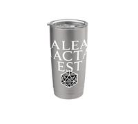 La matrice est moulée en latin d20 RPG Rome antique imprimé blanc Gobelet isotherme en acier inoxydable double paroi