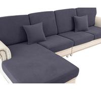 LA MEACK Lot de 3 Housses de Coussin de canapé Extensibles - Protection des Meubles - pour siège ou Dossier de canapé, Gris foncé