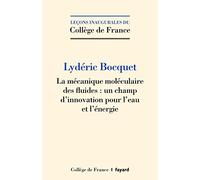 La mécanique moléculaire des fluides: Un champ d'innovation pour l'eau et l'énergie