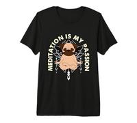 La méditation est ma Passion, J'aime méditer, méditer, pour Les Amoureux des carlins T-Shirt Haut de Gamme