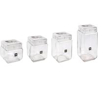 La Mediterranea Bocal De Rangement En Verre Avec Couvercle ¿ Verre Transparent Et Résistant Bocaux En Verre De Cuisine Design Cube,Moderne Et Pratique Conteneur Alimentaire (800 Ml)