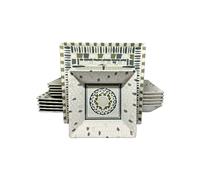 La Mediterránea Service de table complet 18 pièces pour 6 personnes - 6 assiettes plates 26 cm, 6 assiettes à dessert et 6 bols - Ensemble carré en grès marron