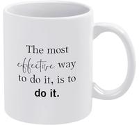 La meilleure façon d'y parvenir, c'est de le faire ! Mug à café original en céramique imprimée recto verso, 325 ml (11 oz), idéal comme cadeau pour maman, papa, un ami, un conjoint ou une épouse.