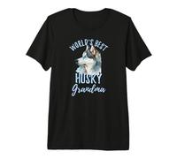 La Meilleure Grand-mère Husky du Monde, Mignon Petit Chien Husky sibérien T-Shirt Haut de Gamme