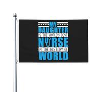 La Meilleure Infirmière Du Monde De Toute L'Histoire Bannière Solide Drapeaux Avec Œillets Garden Flag Pour Fête Bar Extérieur 3X5Ft