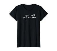 La Meilleure Maman de Chat du Monde, la Maman de Chat la Plus Cool de Tous Les Temps T-Shirt Graphique avec Valeur, Femme, Noir, M