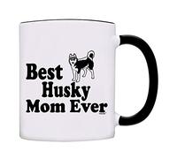 La Meilleure Maman Husky Du Monde Mug Pratiques Tasse Céramique Tasses À Thé Pour Cappuccino Bureau Cuisine 330Ml