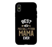 La Meilleure Maman Pied Ball Python de Tous Les Temps, Amoureuse de Piebald Snake Coque pour iPhone X/XS