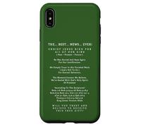 La Meilleure Nouvelle jamais Christ Jésus-Christ Salut éternel Coque pour iPhone XS Max