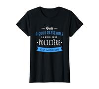 La meilleure Policière du monde humour fête Police T-Shirt