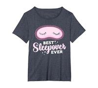 La Meilleure Soirée Pyjama De Tous Les Temps Soirée Pyjama T-Shirt, Femme Grandes Tailles, Bleu Chiné, 5X