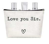 La meilleure sœur du sac de toilette, la meilleure sœur de l'histoire, organisateur de voyage portable organisateur d'articles d'hygiène pour accessoires., Love You Sis, Consulte la descripción, Voir