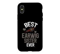 La Meilleure sœur Earwig de Tous Les Temps, Une Mignonne Amoureuse de Pincher Bugs Coque pour iPhone X/XS