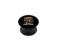 La Meilleure thérapie implique cigares et Silence Gentleman PopSockets PopGrip Adhésif