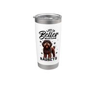 La meilleure vie avec un chien d'eau français Gobelet isotherme en acier inoxydable double paroi