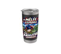 La Mêlée S’Écroule Mon Analyse Commence Humour Rugby Gobelet isotherme en acier inoxydable double paroi