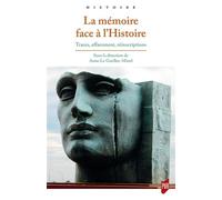 La mémoire face à l'Histoire Traces, effacement, réinscriptions - Anne Le Guellec-Minel - Presses Universitaires Rennes - broché - Essai