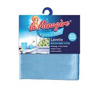 La Ménagère Lavette Microfibre Vitre 30 x 31 cm - Lot de 3
