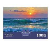 La mer Méditerranée1000 Piece Jigsaw Puzzles for Adults and Kids Educhational Games Coucher de soleilFun and Challenging for Home Decoration Great Cadeau Idea70x50cm/1000pcs